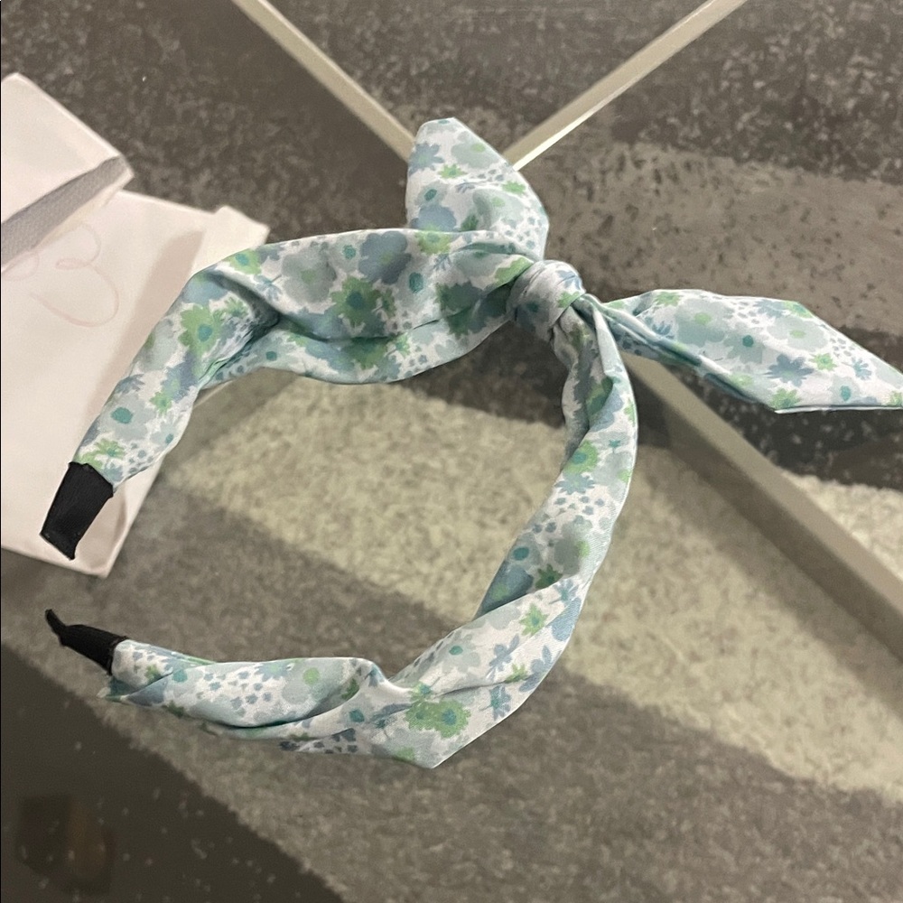 No. 6 Floral Kids Headband - Blue and Green